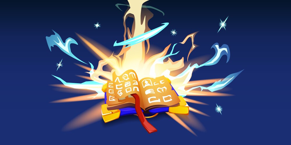 old magic book vector image