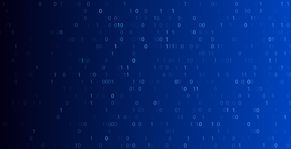 Code binary matrix data background technology vector image