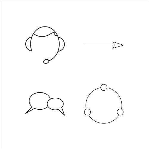 Web simple linear icon setsimple outline icons vector image