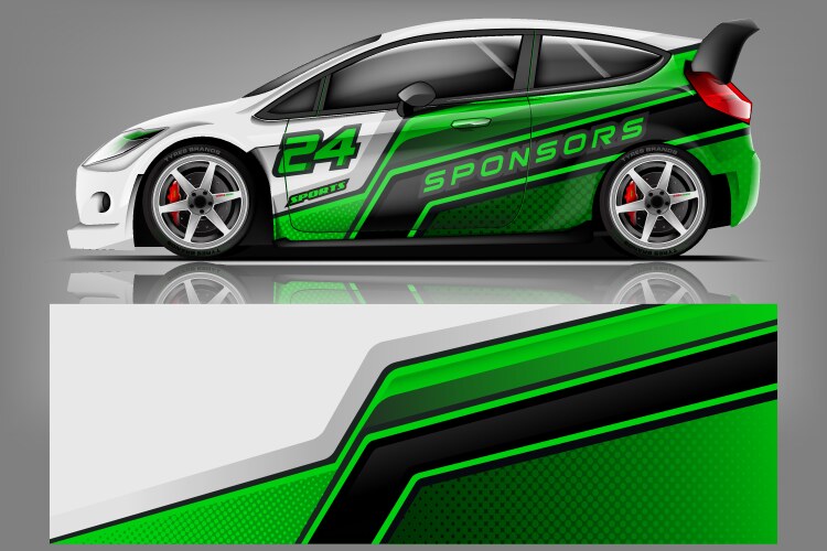 Racing Stripe Car Wrap Vector Image