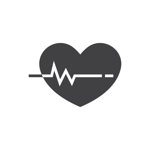 Heart beat line logo Royalty Free Vector Image