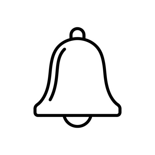 Line Drawing of a Bell Vector Image