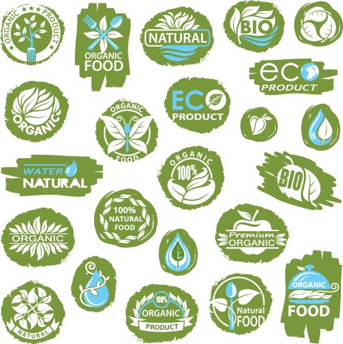 Organic elements Royalty Free Vector Image - VectorStock