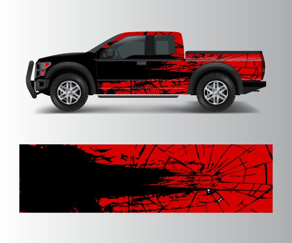 Offroad Truck & Van Wrap Decals Vector Image