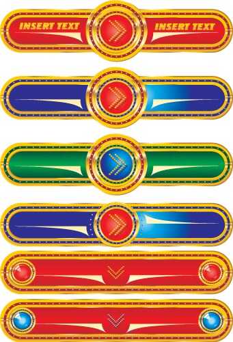Set of web buttons with the index arrows vector image