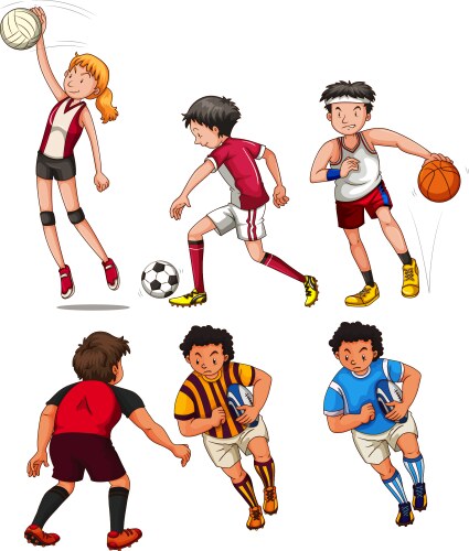 People doing different sports vector image