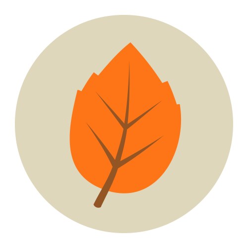 Autumn leaf icon Royalty Free Vector Image - VectorStock