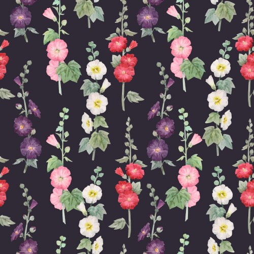 beautiful seamless floral pattern vector image