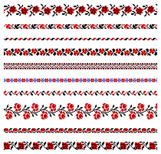 Ukrainian Floral Embroidery Vector Image