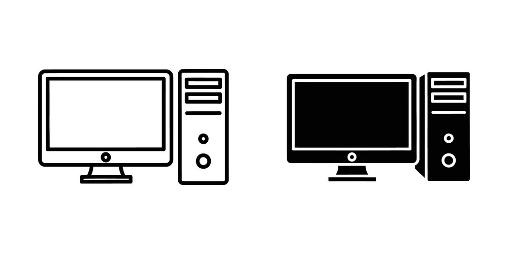 Pc tower icon Vector Images & Graphics for Commercial Use | VectorStock