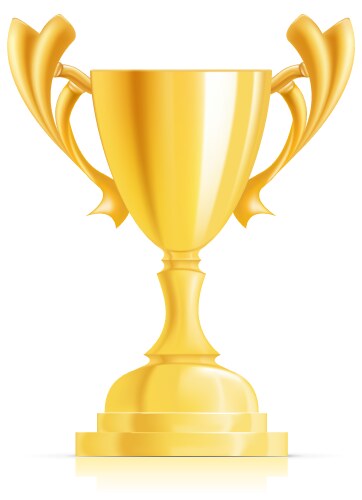 Gold shiny trophy Royalty Free Vector Image - VectorStock