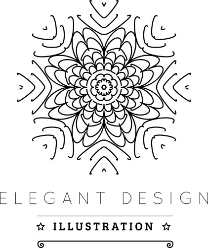 Abstract linear monogram logo Royalty Free Vector Image