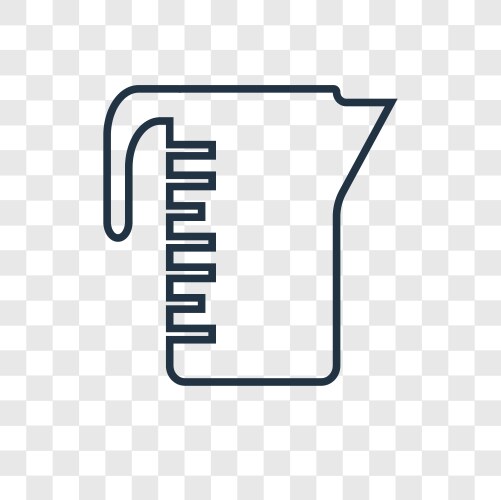 Measuring cup concept linear icon isolated Vector Image