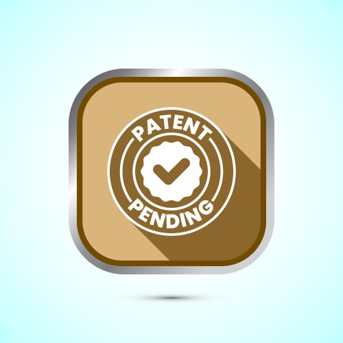 Patent pending icon design logo vector image