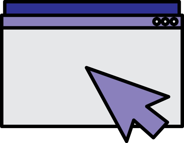 Template webpage with arrow pointer vektorbild