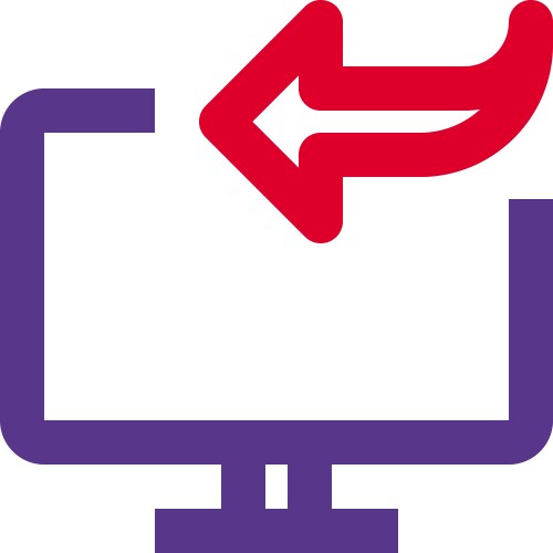 Monitor responds to inputs or user commands vektorbild
