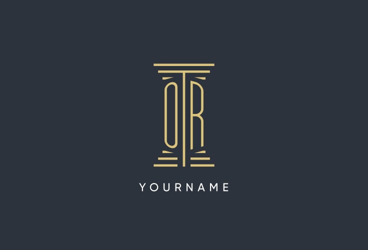It logo initial pillar design with luxury modern – Royalty-Free Vector ...