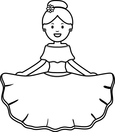 Mexican Woman Character Vector Image