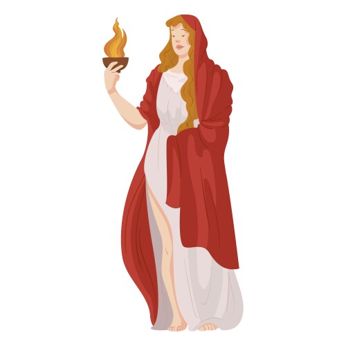Hestia greek god Vector Image