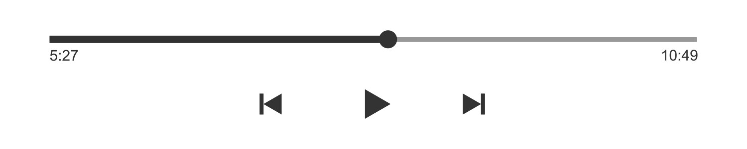 Loading bar with time slider play rewind vector image