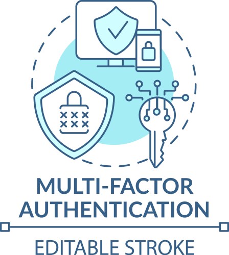 Multi-factor authentication concept icon vector image