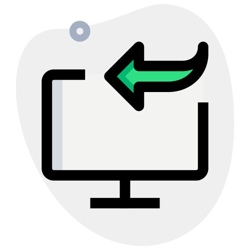 Monitor responds to inputs or user commands vektorbild