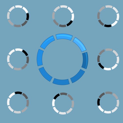 round preloader animation frame vector