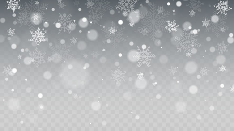 falling snow overlay background vector