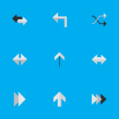 Set of simple pointer icons vector image