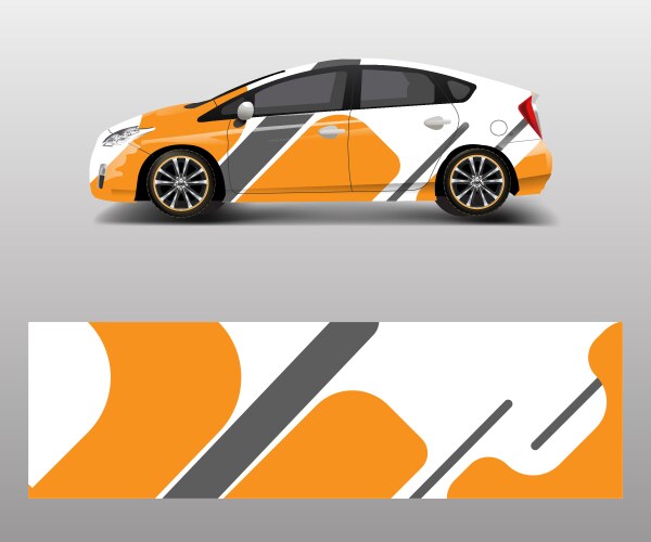 Company branding car decal wrap design graphic Vector Image