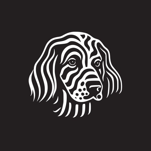 Dog black and white Royalty Free Vector Image