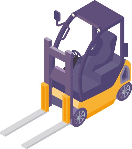 isometric forklift icon vector