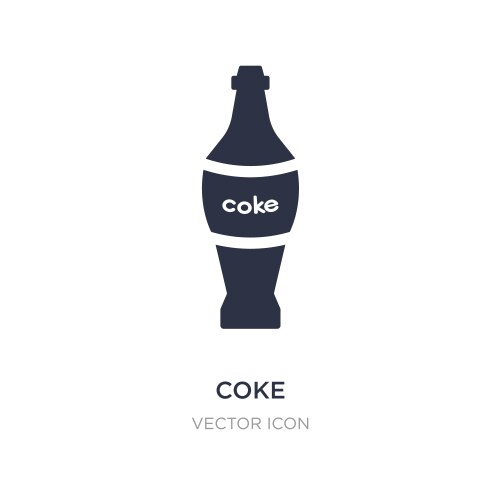 Coke icon on white background simple element from vector image