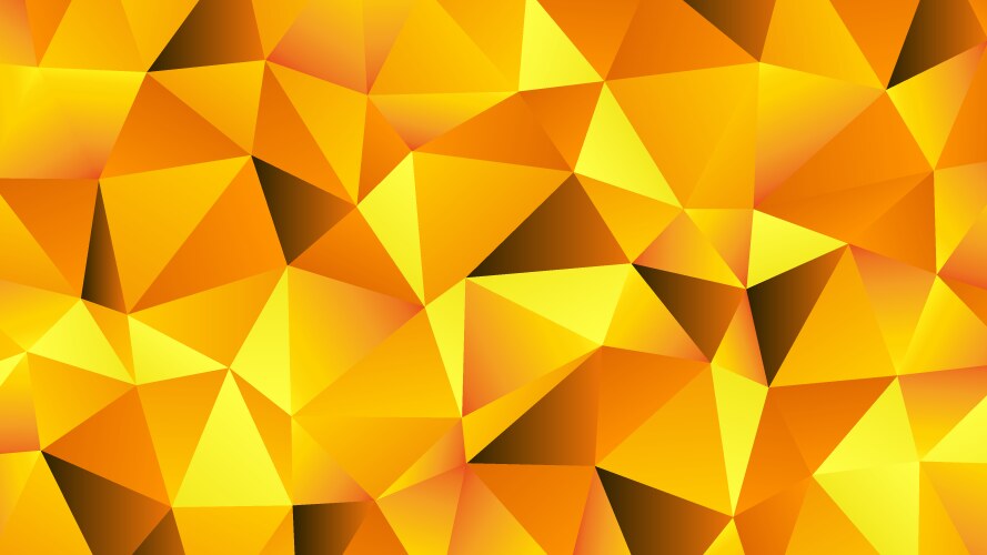 golden yellow trendy low poly backdrop design vector image