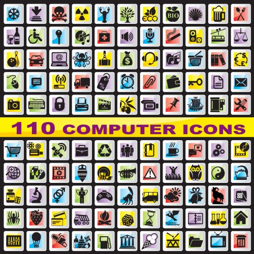 Collection of web icons Royalty Free Vector Image