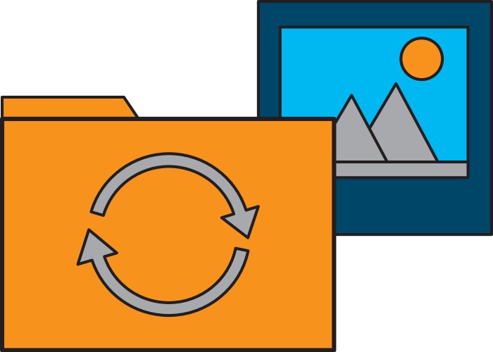 Folder file picture data reload vector image