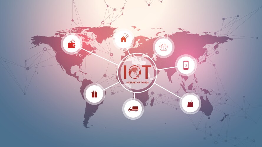 Internet of things iot devices and connectivity Vector Image