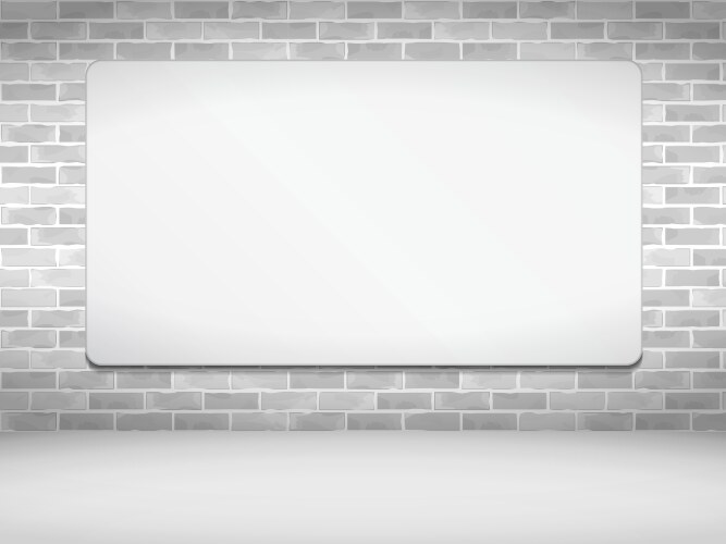 Old white brick wall Royalty Free Vector Image