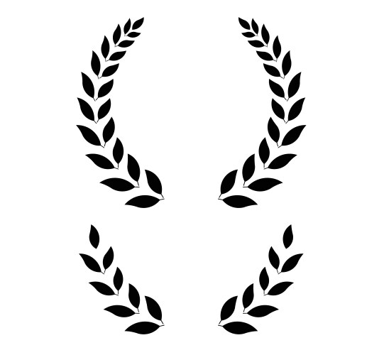Laurel wreath silhouette Royalty Free Vector Image