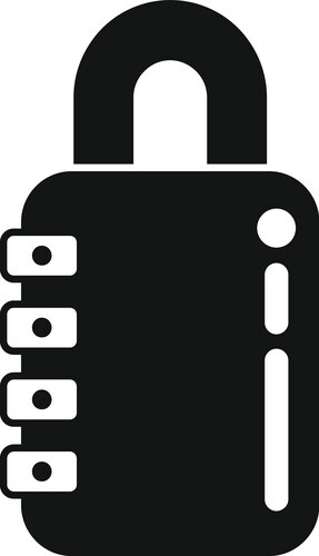 Cipher padlock icon simple data encryption vector image