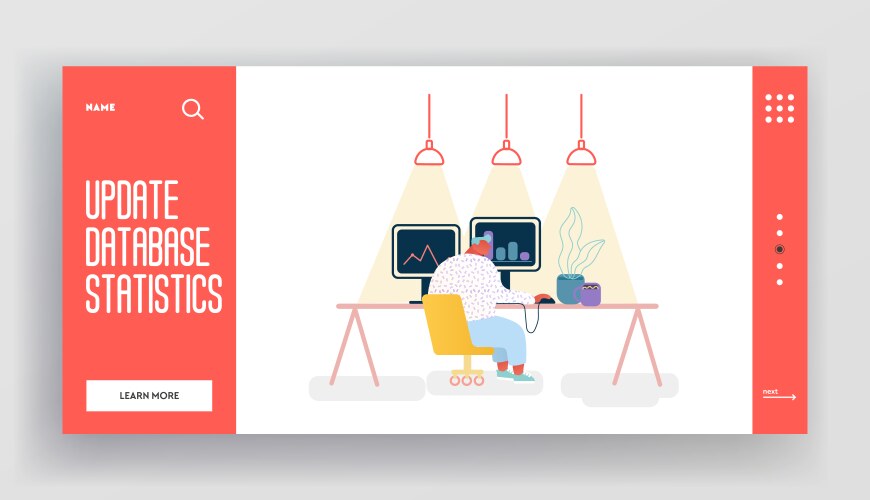 Modern design concept computer programmers vector image