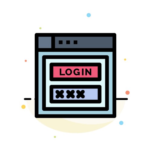 Internet password shield web security abstract vector image