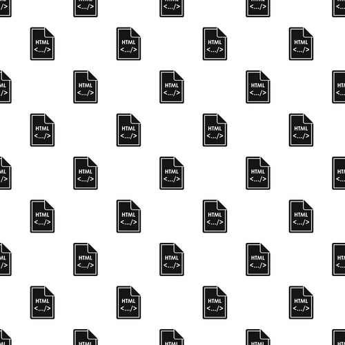Html file pattern simple style vector image
