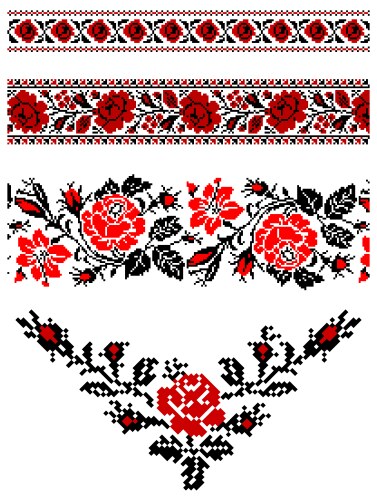 Ukrainian Embroidery Pattern Vector Image