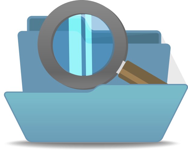 Computer interface folder open isola vector image