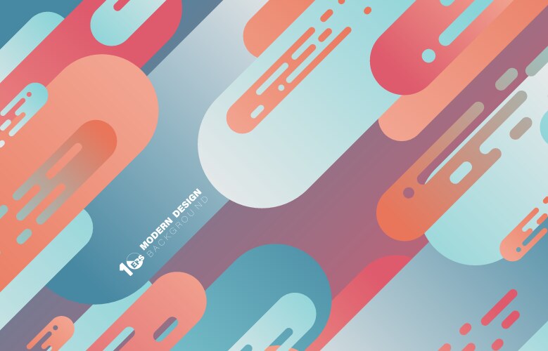 abstract gradient color design rounded lines vector