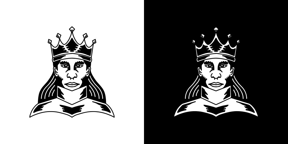 King logo icon template design Royalty Free Vector Image