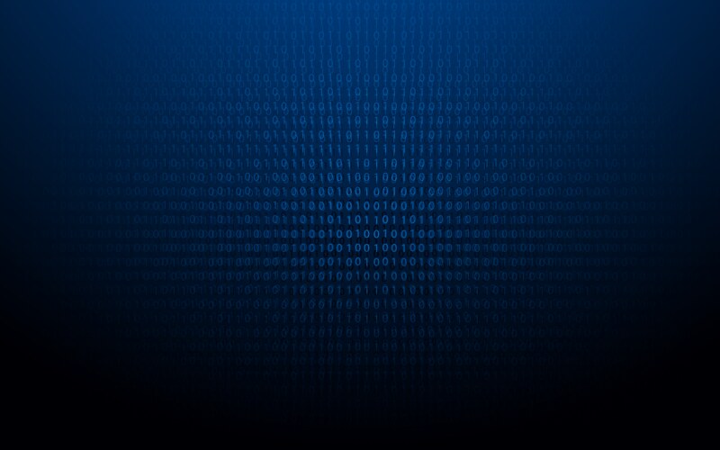 Abstract 1 and 0 binary code matrix futuristic vector image