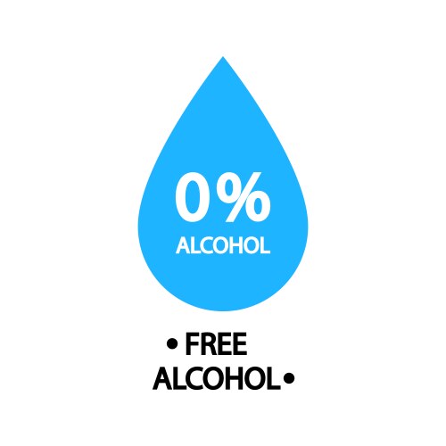 Alcohol free icon non in cosmetic vector image