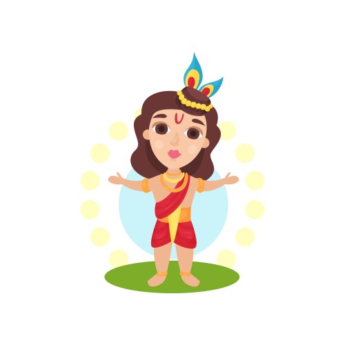 Indian hindu god cartoon Vector Image